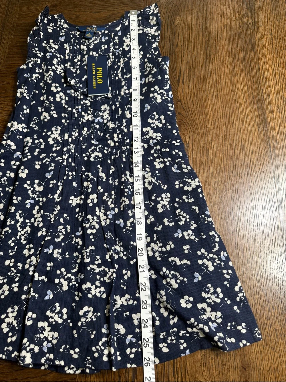 NWT Polo Ralph Lauren Navy Blue Floral Sundress Girls size 6T